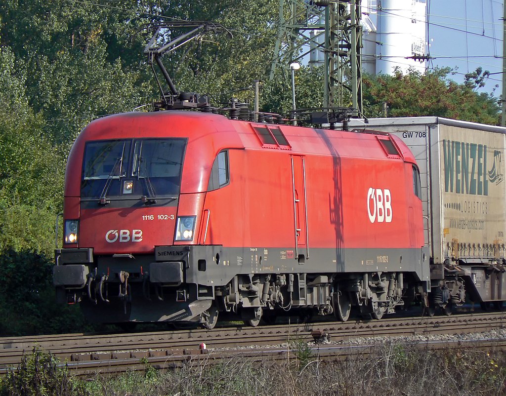 1116 102-3 in Gremberg im Sommer 2009