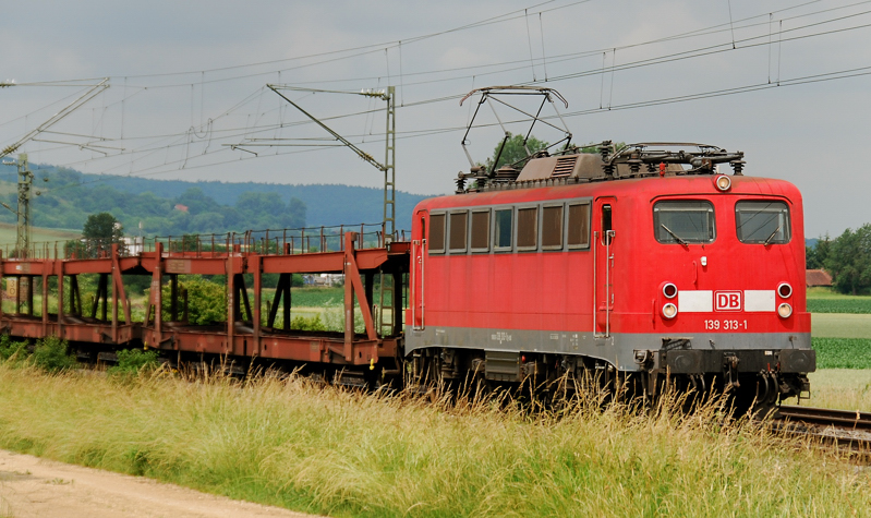 139 313-1, aufgenommen am 21.06.12, bei Treuchtlingen.