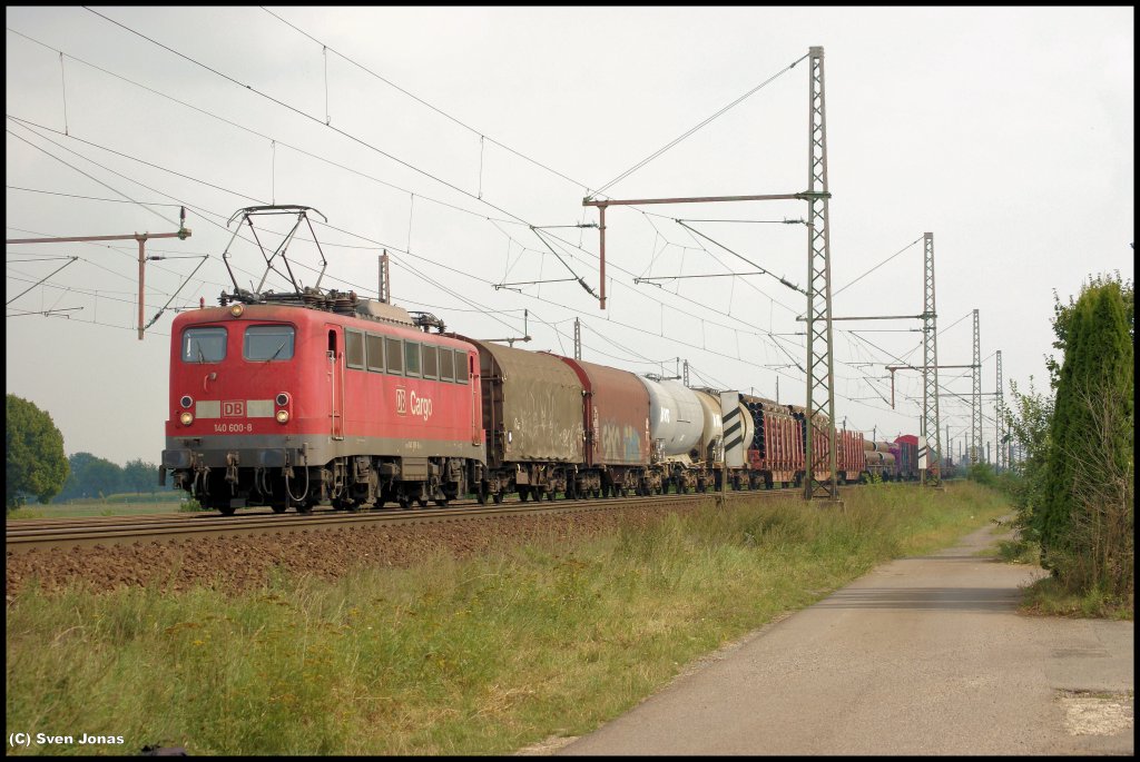 140 600-8 (DB Cargo) in Dedensen-G�mmer am 31.8.2012.