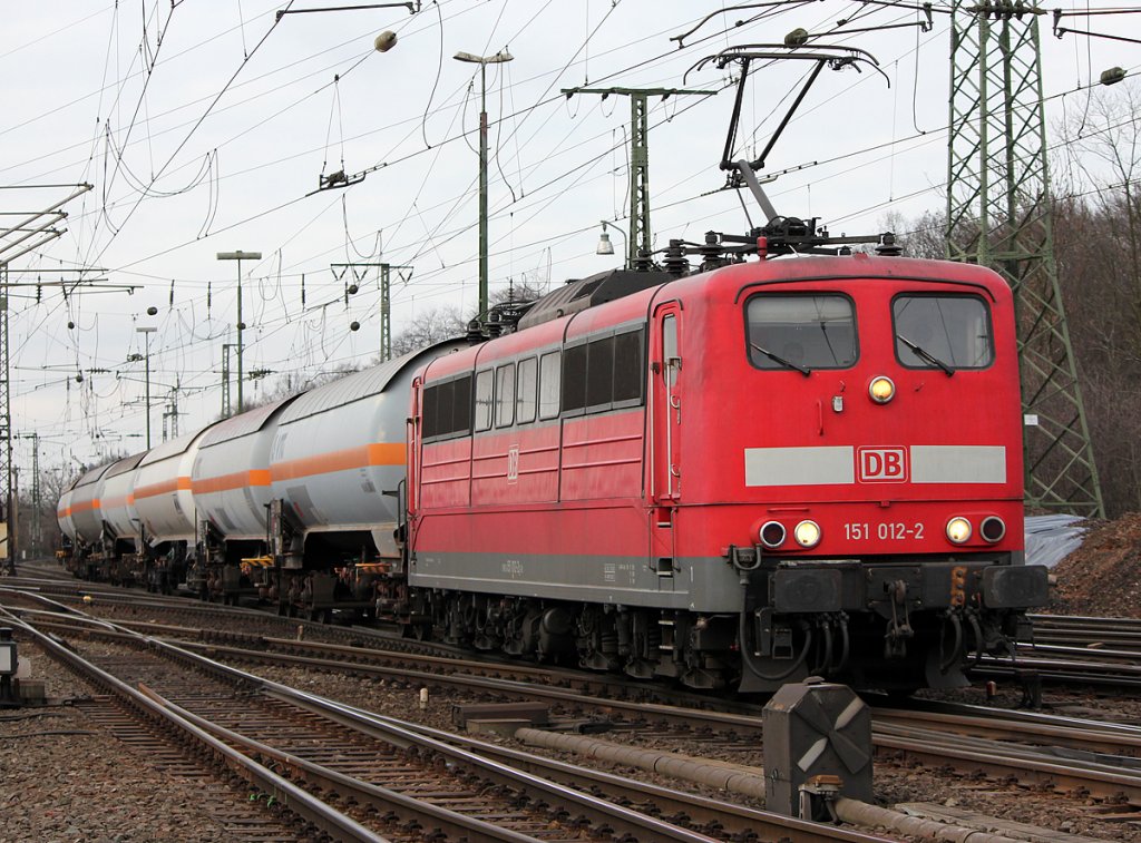 151 012-2 in Gremberg am 27.01.2011