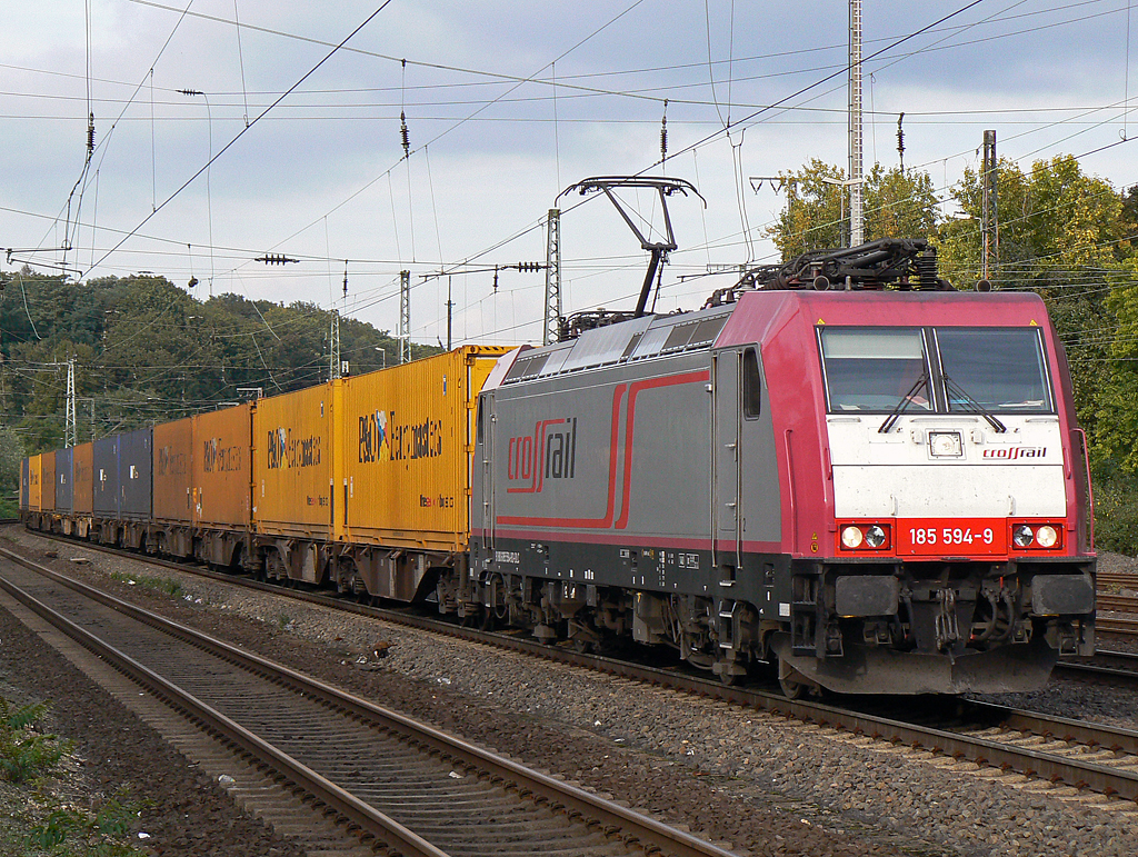 185 594-9 der Crossrail in K�ln West 01.10.2010