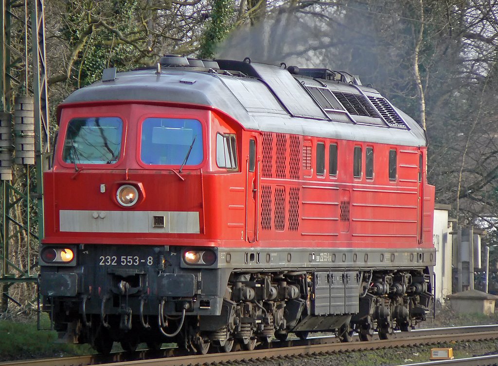 232 553-8 kommt Lz. aus Flandersbach, Ratingen-Lintorf am 24.03.2010 , Gru� an den netten Tf !! 