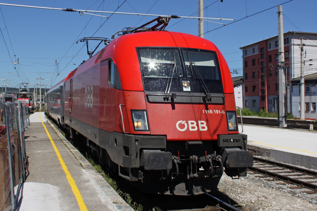 Die 1116 191-6 in Salzburg am 01,08,10