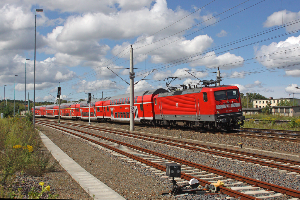 Die 112 109 in Erkner am 08,08,11