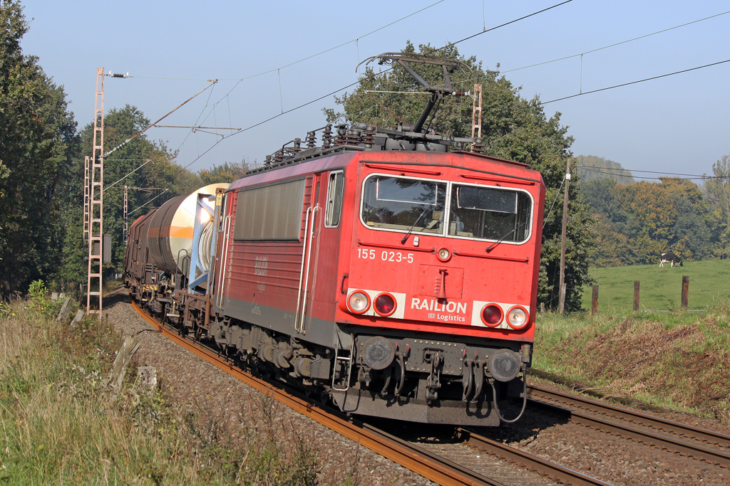Die 155 023-5 in Gruiten am 12,10,10