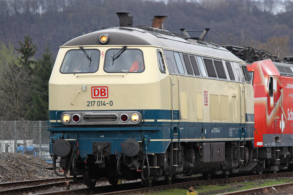 Die 217 014-0 im DB Museum Koblenz-L�tzel am 03,04,10