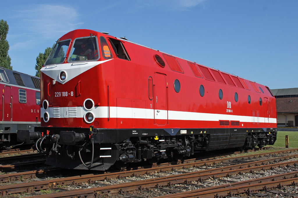 Die 229 188-8 im BW N�rnberg Gostenhof am 20,08,10