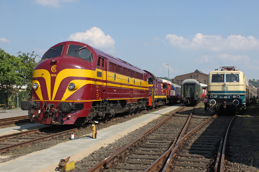 Die CFL 1604 und 184 003-2 nach der Lokparade im DB Museum Koblenz L�tzel am 21,05,11