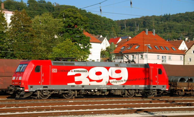 Portrait 185 399-3, aufgenommen am 18.09.12, in Treuchtlingen.
