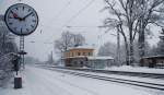 Winter im Bahnhof A�ling.