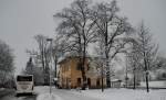 Winterliche Momentaufnahme im Bahnhof A�ling.
