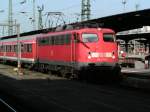 An einem denkbar sch�nen Morgen kam die 110 409-0 nach Frankfurt Hbf.