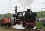 Dann kam mit m�chtig Dampf die Ochsenlok 41 018 aus dem Bahnpark Augsburg.