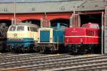 218 128-7 ; 212 372-7 und 280 007-6 beim Lokschuppenfest in Siegen am 17.08.2013