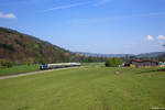 212 372-7 und 218 460-4 mit dem RE 23470 (Wertheim - Amorbach) am 30.04.2017 zwischen Breitendiel und Weilbach.