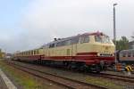 Die 218 105-5 in Frankenberg (Eder) am 23,10,10