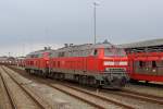 Die 218 342-4 und 218 314-3 in Westerland am 06,08,11