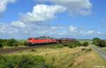 218 314-3 und 218 342-4 mit dem AS 1436 (Niebüll - Westerland(Sylt) am 26.07.2015 zwischen Klanxbüll und Morsum.