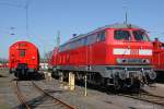 Die 218 838-1 abgestellt in K�ln am 06,04,10     ++