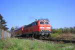 Die 218 498-4 versuchte ein Abgas V aller TB11 aber es kam nur ein winziges V raus, nachdem Bad Vilbel Gronau verlassen wurde.