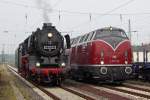 Die 50 3552-2 neben V200 116 kurz vor der Heimfahrt in Darmstadt-Kranichstein am 05,06,11