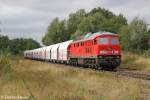 Die 232 703-9 mit dem leeren Kalkzug in W�lfrath Flandersbach am 14,09,12