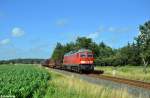 233 321-9 mit dem EZ 47413 (Fredericia - Maschen Rbf) am 21.07.2015 zwischen Uphusum und Niebüll.