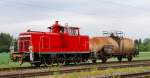 363 407-9, aufgenommen am 27.05.11, bei der Durchfahrt durch Gersthofen.