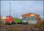 365 733-5 (RSE) und 182 602-3 (SETG) in Bonn-Beuel am 17.11.2012.
