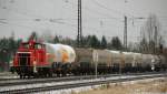 362 550-6, aufgenommen am 14.12.09, bei der Durchfahrt durch Gersthofen, Strecke Donauw�rth-Augsburg.
