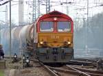 DE 64 biegt aufs Gleisvorfeld des Gbf´s K�ln Gremberg ein ; 30.03.2010
