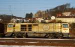 Volle Breitseite der Warsteiner Lok! Aufgenommen am 09.03.10, bei der Durchfahrt durch Treuchtlingen.