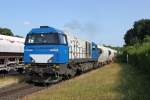 Die Erstzlok f�r die NE 9 der Neusser Eisenbahn in Dornap-Hahnenfurt am 14,07,10