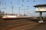 103 235 mit TEE-Rheingold auf der Fahrt von Dortmund nach Trier in Koblenz-L�tzel