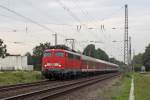 Die 110 463-7 in Empel-Rees am 25,08,11
