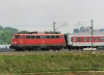 115 293-3, aufgenommen am 30.06.11, als Abschlu� eines Schad PbZ, auf der Strecke Ul-Augsburg, kurz nach Burgau.