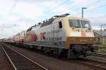 Die 120 159-9 , 217 001-7 , 614 005-7 wurden von 152 005-5 gezogen bei der Ankunft beim BW Fest Osnabr�ck am 18,09,10