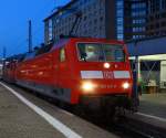 Auf dem Au�engleis 1A steht 120 154-8 mit recht frischer HU und 181 214 am 27.06.2010.