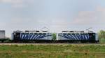 139 260-4 + 139 213-3 bespannten einen Ekol-Ganzzug am 04.05.11.