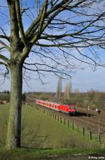 143 583-3 mit der S6 (Essen Hbf - Köln-Nippes) am 23.02.2014 in Langenfeld(Rheinl.).
