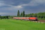 143 288-9 mit der S 68 (Düsseldorf - Langenfeld(Rhld.)) am 30.7.2014 bei Langenfeld(Rhld.).