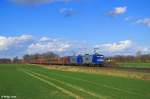 145 101-2  RBH 205  und 145 102-0  RBH 206  mit einem Fal-Zug am 16.02.2014 bei Bösinghoven.