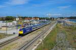 146 521-0 mit dem X 68904 von Warnem�nde nach Leipzig am 09.08.2013 in Warnem�nde Werft.