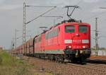 151 160-1 hinter Porz(Rhein) am 07.04.2011