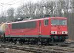 155 030-0 bei der Einfahrt in den Gbf.