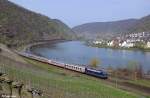 181 201-5 mit dem IC 134 (Norddeich-Mole - Luxembourg) am 30.03.2014 bei Kattenes.
