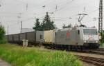 185 531-1, aufgenommen am 16.06.10, bei der Durchfahrt durch Gersthofen.