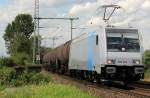 185 692-1 mit Kesselzug in Porz Wahn am 06.07.2011
