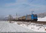 HGK 185 521 mit dem Kesselwagenzug DGS 90729 (Fl�rsheim - M�nchen-Pasing) durch Uhingen/Fils auf dem Weg in Richtung M�nchen.