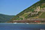 185 369-5 und 185 399-3 am 08.09.2012 in Assmannshausen (Fotostandort Bingen).